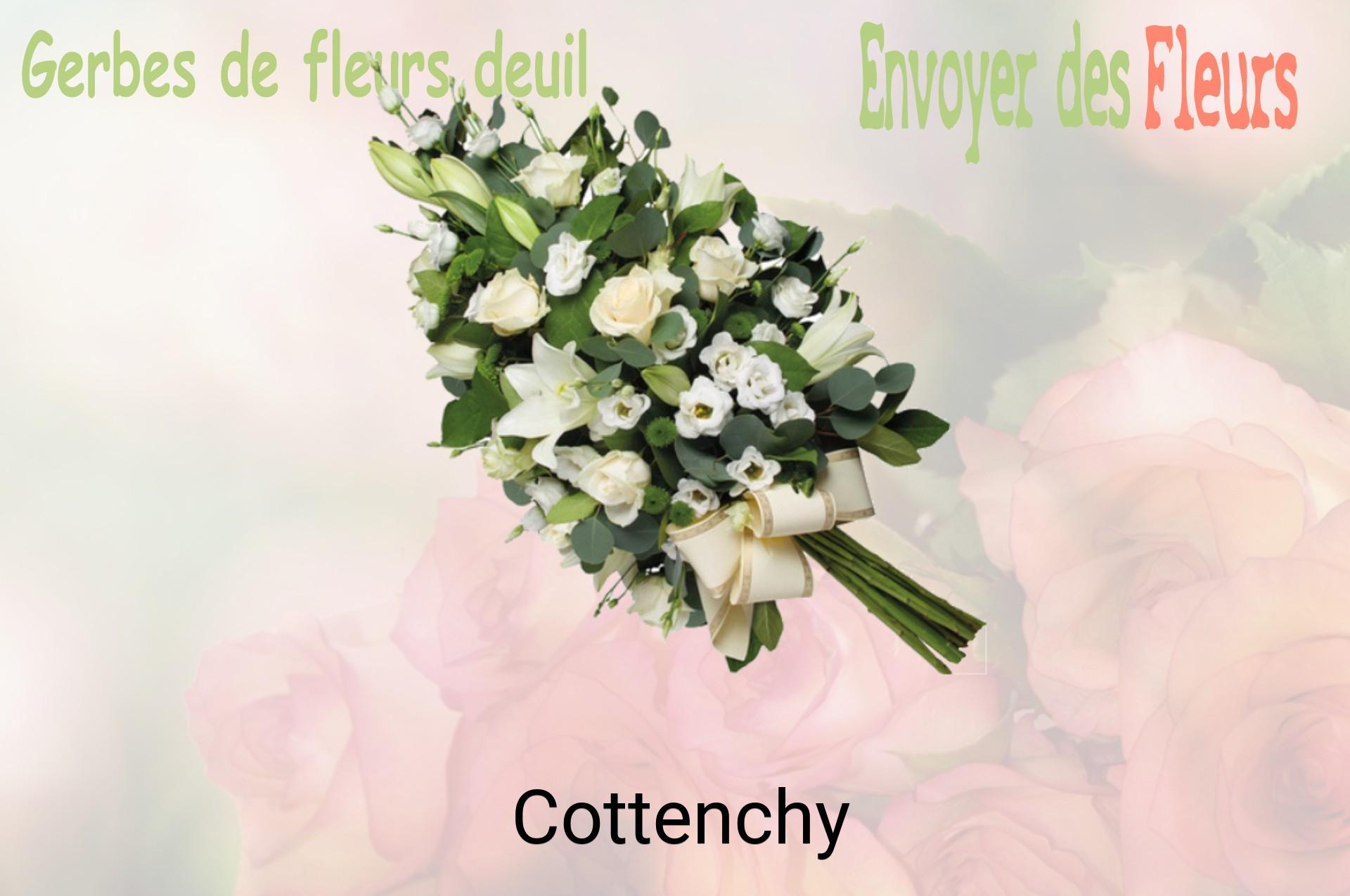 Gerbe de fleurs de deuil livrée à Cottenchy